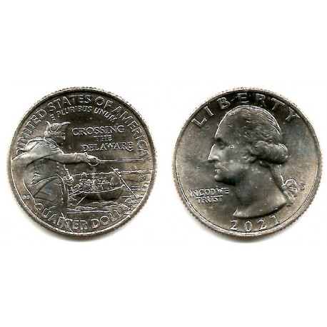 Estados Unidos de América. 2021(D). Quarter Dollar (SC) Crossing The Delaware