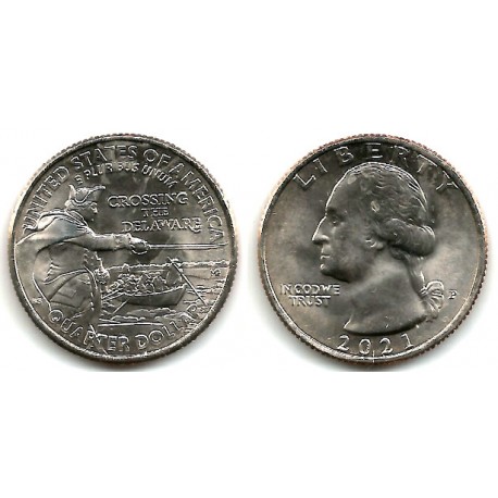 Estados Unidos de América. 2021(P). Quarter Dollar (SC) Crossing The Delaware
