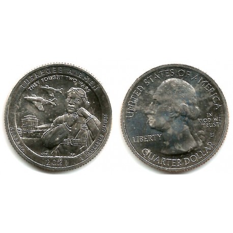 Estados Unidos de América. 2021(S). Quarter Dollar (SC) Tuskegee Airmen