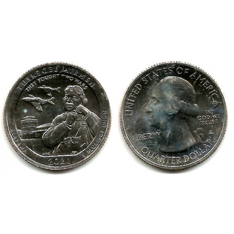 Estados Unidos de América. 2021(S). Quarter Dollar (SC) Tuskegee Airmen