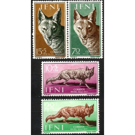 Sidi Ifni. 1957. Serie Completa (Nuevo, con señal de fijasellos) Día del Sello