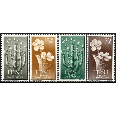Sidi Ifni. 1956. Serie Completa (Nuevo, con señal de fijasellos) Pro Infancia