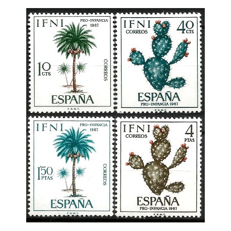 Sidi Ifni. 1967. Serie Completa (Nuevo, con señal de fijasellos) Pro Infancia