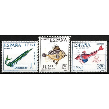 Sidi Ifni. 1967. Serie Completa (Nuevo, con señal de fijasellos) Día del Sello