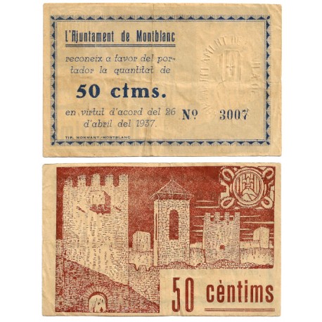 Montblanc. 1937. 50 Céntimos (MBC)