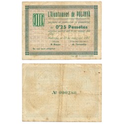 Polinyà. 1937. 25 Céntimos (MBC)