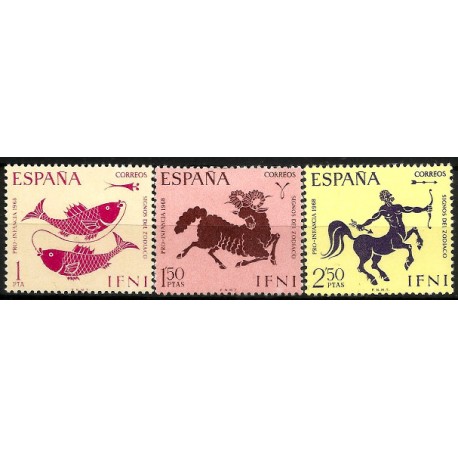 Sidi Ifni. 1968. Serie Completa (Nuevo, con señal de fijasellos) Pro Infancia