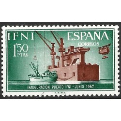 Sidi Ifni. 1967. 1,50 Pesetas (Nuevo, con señal de fijasellos) Inauguración Puerto Ifni