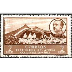 África Occidental. 1950. 2 Céntimos (Nuevo, con señal de fijasellos y leve rotura en goma)