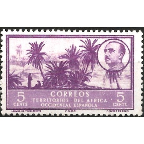 África Occidental. 1950. 5 Céntimos (Nuevo, con señal de fijasellos)