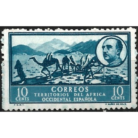 África Occidental. 1950. 10 Céntimos (Nuevo, con señal de fijasellos)