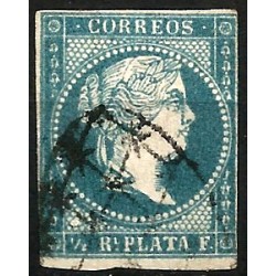 (4) Antillas Españolas. 1857. ½ Real (Usado)