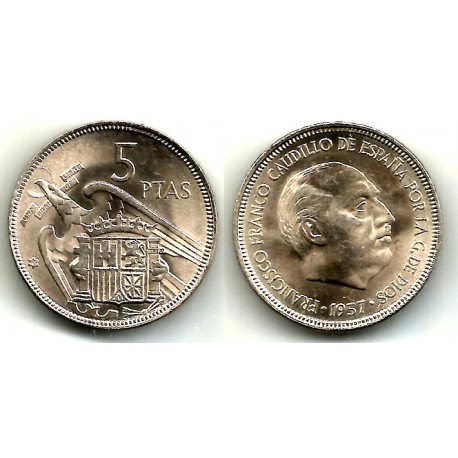 Estado Español. 1957*(65). 5 Pesetas (EBC)