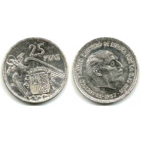 Estado Español. 1957*(72). 25 Pesetas (EBC-)