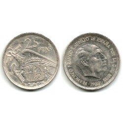 Estado Español. 1957*(74). 25 Pesetas (MBC)