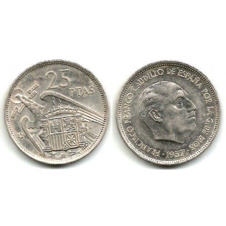 Estado Español. 1957*(74). 25 Pesetas (MBC)