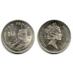 (23.1) Gibraltar. 1990. 10 Pence (SC)