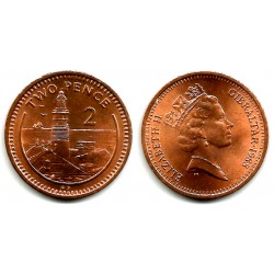 (21) Gibraltar. 1988. 2 Pence (SC)