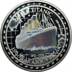 Tuvalu. 2012. 1 Onza (EBC+) (Plata) Titanic
