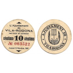 Vila-Rodona. 1937. 10 Céntimos (MBC+/MBC)