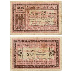 Pineda. 1937. 25 Céntimos (MBC)