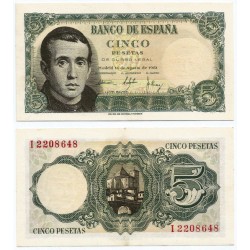 Estado Español. 1951. 5 Pesetas (EBC) Serie I