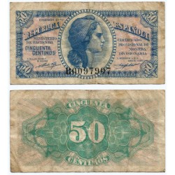 España (II República). 1937. 50 Céntimos (BC) Serie B