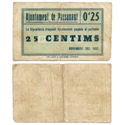 Passanant. 1937. 25 Céntimos (MBC-/BC+)