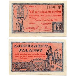 Palamós. 1937. 50 Céntimos (SC/SC-)
