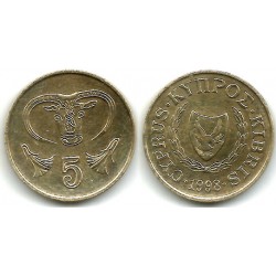 (55.3) Chipre. 1998. 5 Cents (EBC)