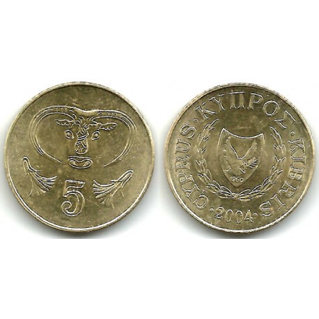 (55.3) Chipre. 2004. 5 Cents (EBC+)