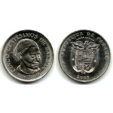 (133) Panamá. 2008. 5 Centesimos (SC)