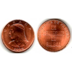 (125) Panamá. 2008. 1 Centesimos (SC-) Manchitas