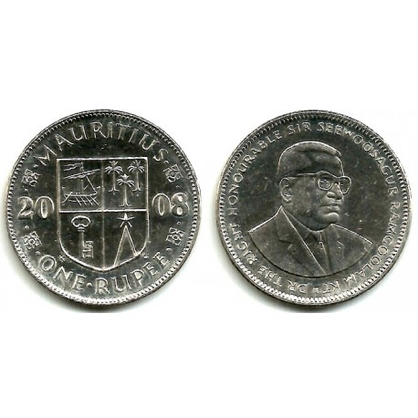 (55) Mauricio. 2008. 1 Rupee (SC)