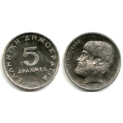(131) Grecia. 2000. 5 Drachma (SC)
