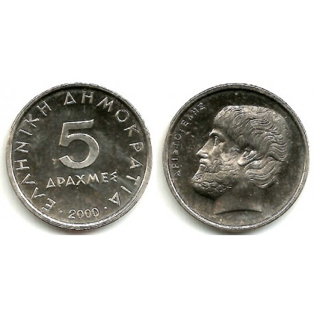 (131) Grecia. 2000. 5 Drachma (SC)