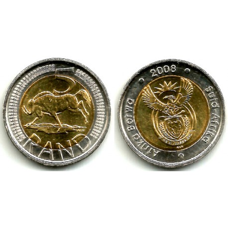 (446) Sudáfrica. 2008. 5 Rand (SC)