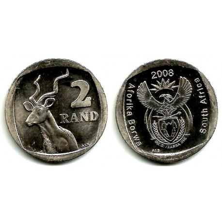 (445) Sudáfrica. 2008. 2 Rand (SC)