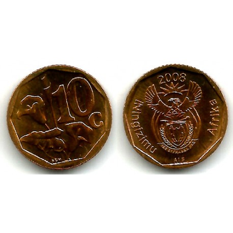 (441) Sudáfrica. 2008. 10 Cents (SC)