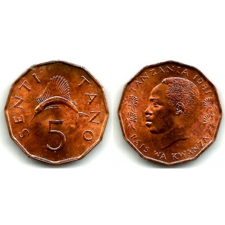 (1) Tanzania. 1981. 5 Senti (SC)