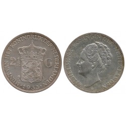 (165) Países Bajos. 1933. 2½ Gulden (EBC) (Plata)