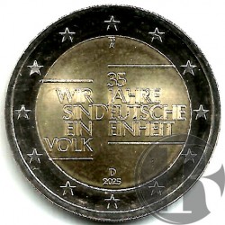 Alemania. 2025(A). 2 Euro (SC) 35. Aniv. Reunificación