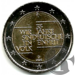 Alemania. 2025(F). 2 Euro (SC) 35 Aniv. Reunificación