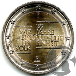 Alemania. 2025(J). 2 Euro (SC) 35 Aniv. Reunificación