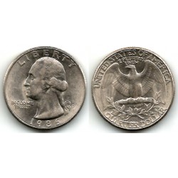 (A164a) Estados Unidos de América. 1986(D). Quarter Dollar (EBC-)