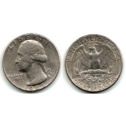 (A164a) Estados Unidos de América. 1982(D). Quarter Dollar (MBC)