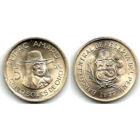 (267) Perú. 1977. 5 Soles de Oro (SC)