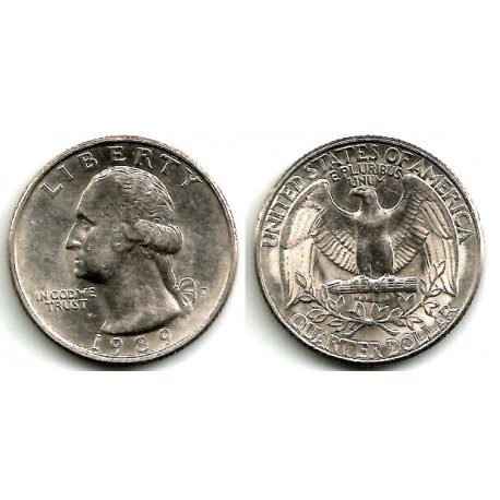 (A164a) Estados Unidos de América. 1989(D). Quarter Dollar (MBC+)