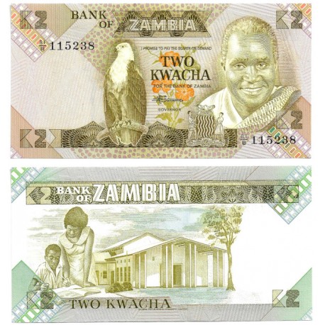 (24c) Zambia. 1980-88. 2 Kwacha (SC)