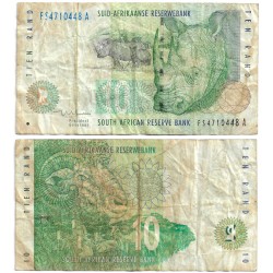 (123b) Sudáfrica. 1993-99. 10 Rand (BC/BC-)